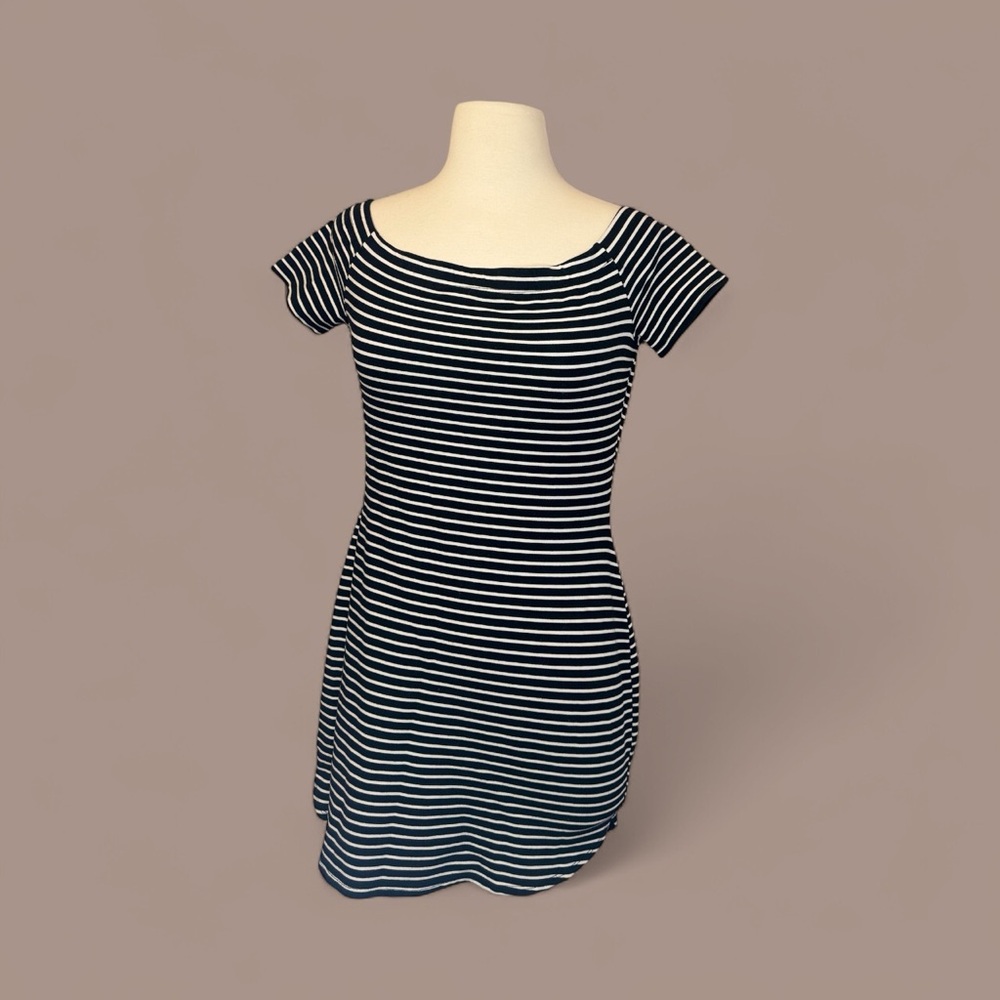 Striped Black and White Women's Dress